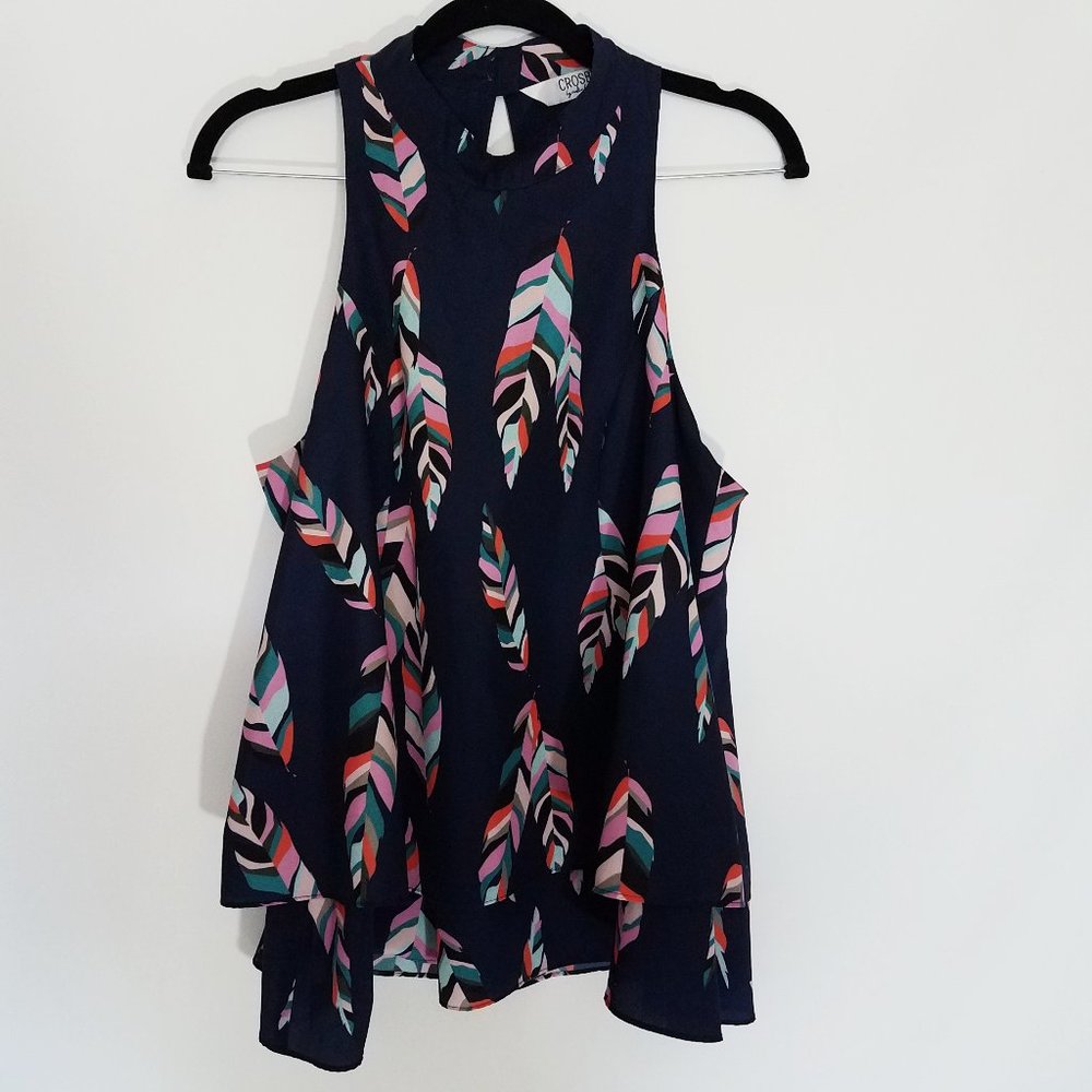 Crosby by Mollie Burch Halter Feather Design Top